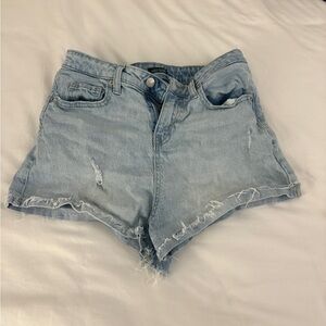 Wild Fable Blue High Rise Curvy Rolled Cuffed Shorts